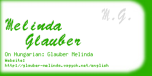 melinda glauber business card